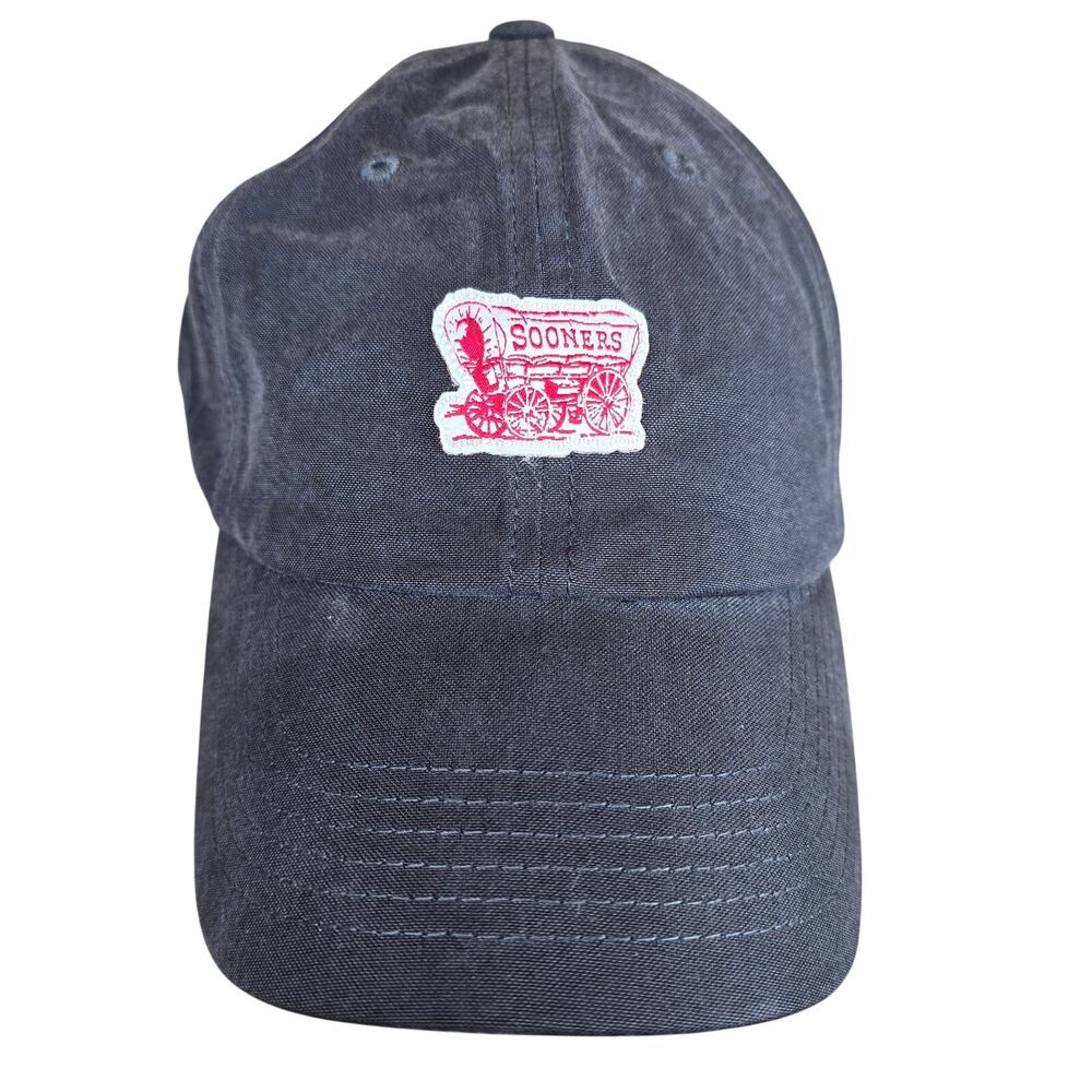 Oklahoma Sooners Schooners Baseball NCAA Cap Dark Gray Red Unisex Adjustable